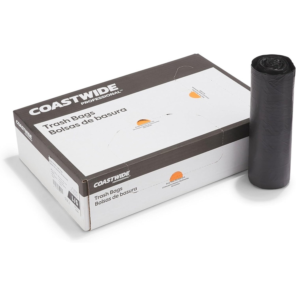 image:imageLinear Low Density Trash Bags 55 Gallon Black 100 BagsBox