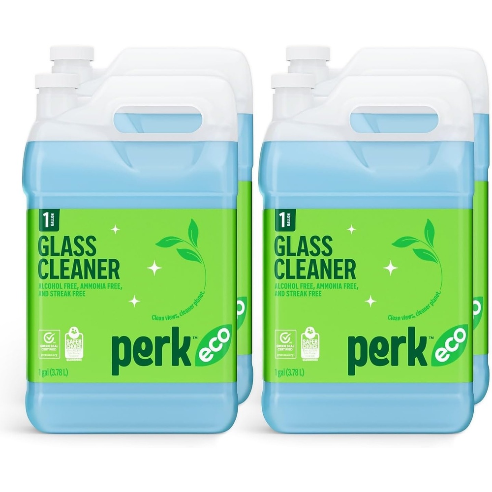 image:imagePerk Eco Glass Cleaner Refill Ready To Use 1 Gallon4 Pack