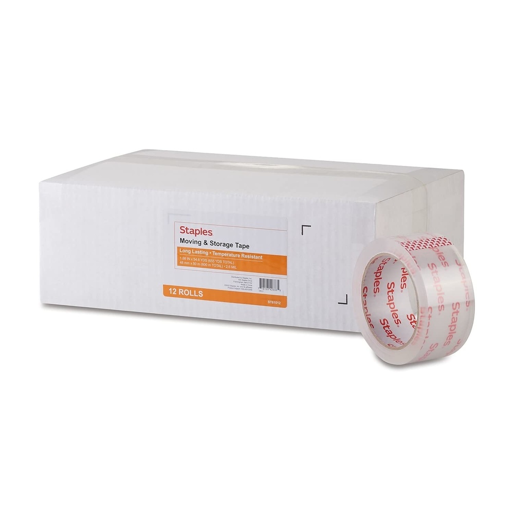 image:imageSTAPLES Moving amp Storage Packing Tape 188 x 546 Yards Clear 24 RollsCarton ST6101252528VS