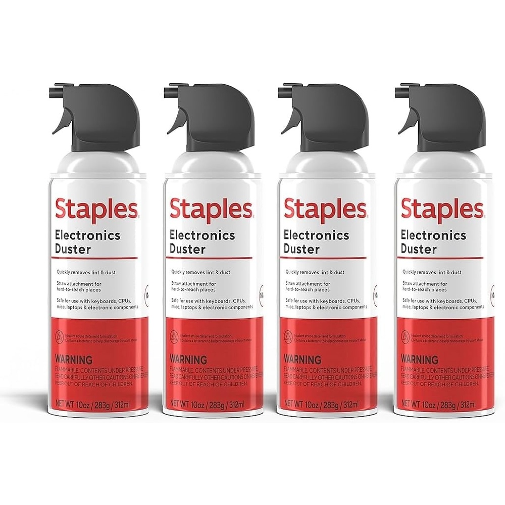 image:imageStaples Compressed Air Dusters Canned Air for Electronics Keyboards amp Office Devices4