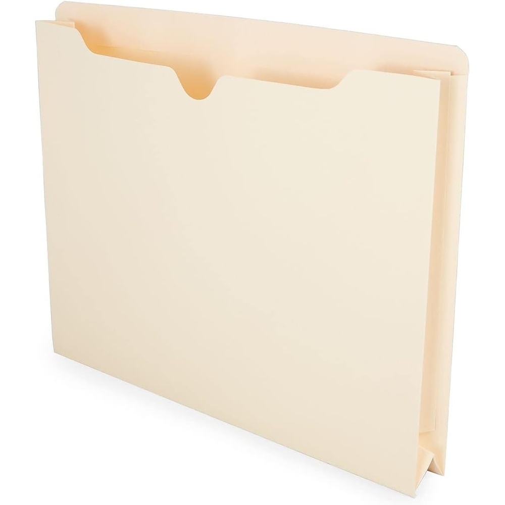 image:imageStaples Jacket File Folders Letter Size Manila 2Inch Expandable Sides HeavyDuty Construction 50Pack