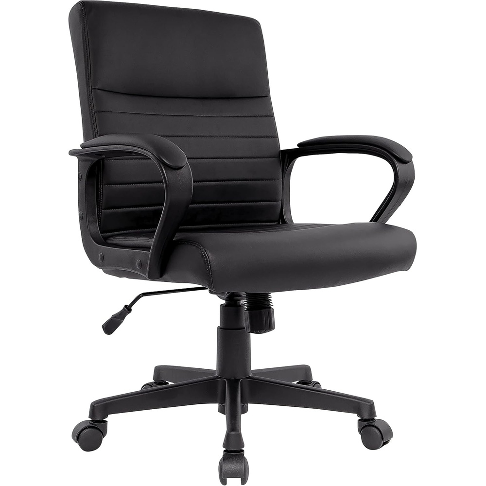 image:imageStaples Tervina Luxura MidBack Manager Chair Black 2Pack