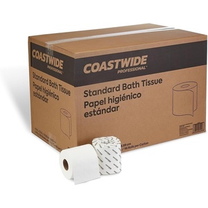 image:imageCoastwide Professional Recycled Toilet Paper 2ply White 550 SheetsRoll 80 RollsCarton500 Sheets per Roll