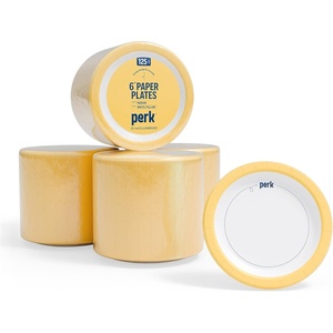 image:imagePerk 9 Inch Paper Plates 1000 Count Bulk White Disposable Uncoated Plates for Dinner Parties amp Everyday Use500 Pack