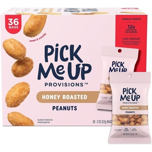 image:imagePick Me Up Provisions Roasted amp Salted Peanuts 36 SingleServe 2 oz Bags HighProtein Snack Packs for Work Travel amp LunchesHoney Peanuts