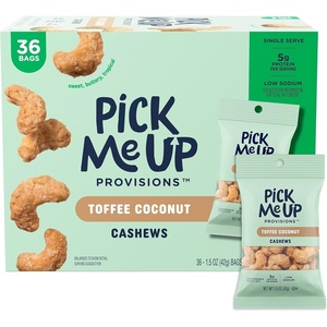 image:imagePick Me Up Provisions Roasted amp Salted Peanuts 36 SingleServe 2 oz Bags HighProtein Snack Packs for Work Travel amp LunchesToffee Coconut Cashews