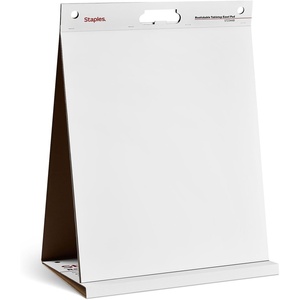image:imageSTAPLES Easel Pad  Repositionable Large Flip Chart Paper 25x30 30 Sheets 2 Pack White Recycled Material20 x 23