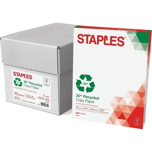 image:imageStaples 30 Recycled 11x17 Paper 20 lbs 92 Bright 500Ream For Office School amp Home85 x 11