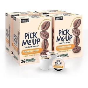 image:imageStaples Pick Me Up Provisions Single  Serve Coffee Capsules and Pods Breakfast Blend Light Roast 96 Count K  Cup Compatible Single Serve Coffee Breakroom Office 100 Arabica Coffee1 Count Pack of 96