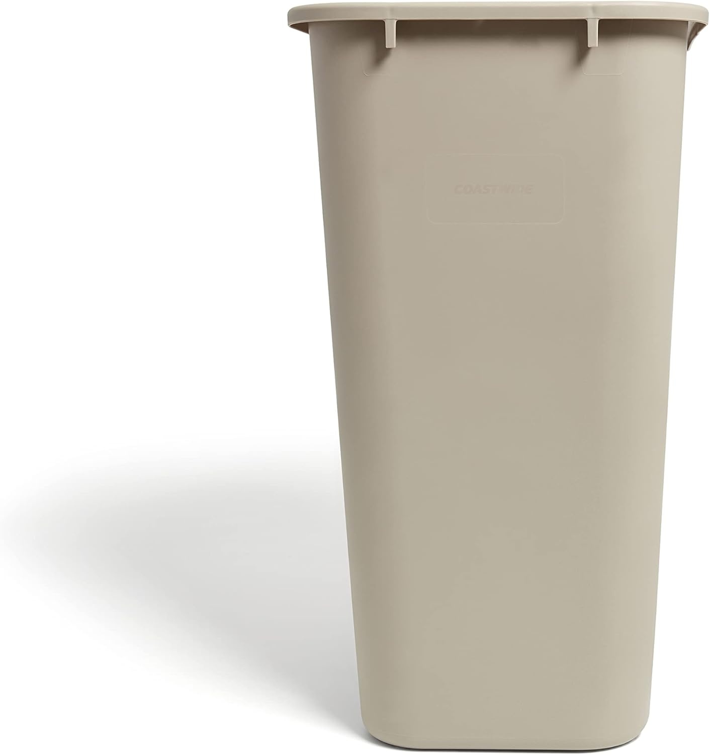 image:imageCOASTWIDE Professional Indoor Trash Can Without Lid Black Soft Molded Plastic 7 Gallon CW56429Beige