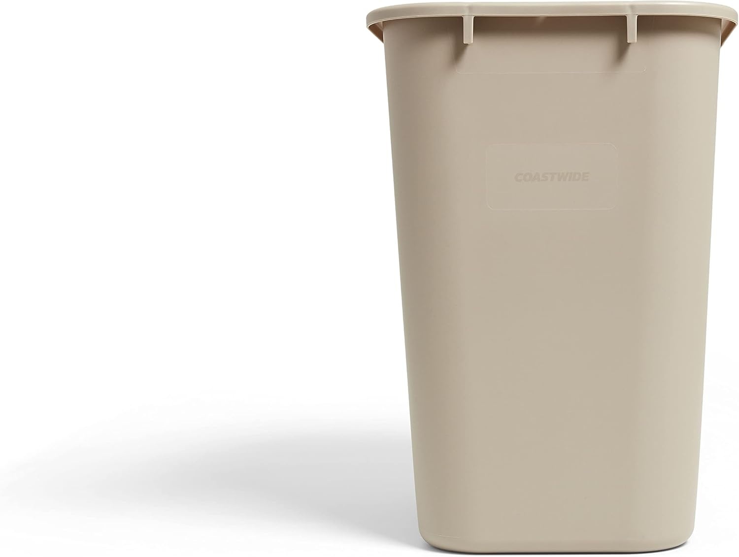 image:imageCOASTWIDE Professional Indoor Trash Can Without Lid Black Soft Molded Plastic 7 Gallon CW56429Beige