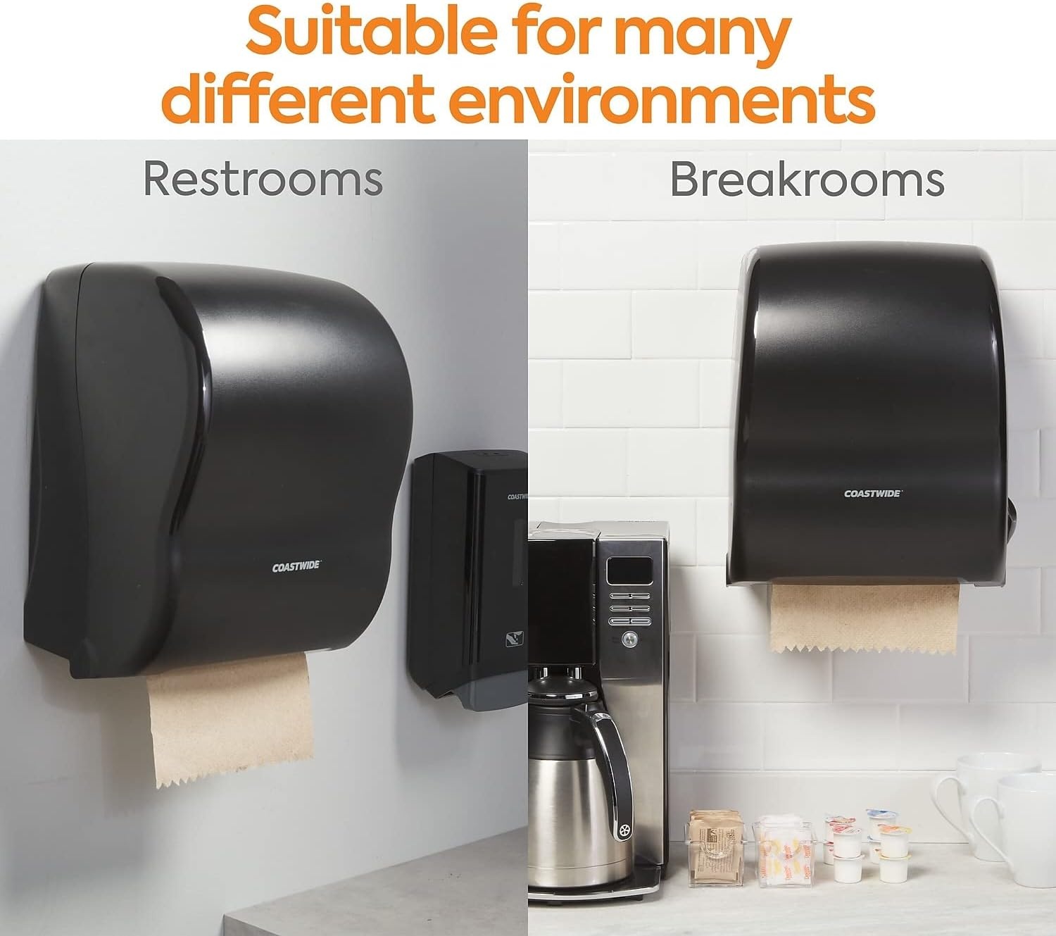 image:imageCoastwide Professional Recycled Hardwound Paper Towels 1Ply 800 ftRoll 6 RollsCarton