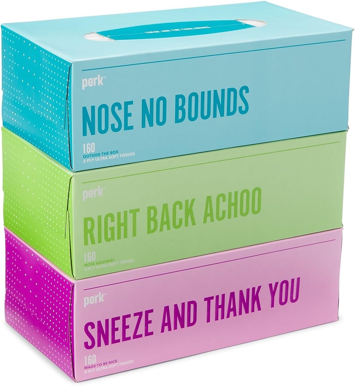 image:imagePerk UltraSoft Facial Tissues 2Ply Gentle amp Durable 95 Tissues per Box 6 Cube Pack White3 Pack