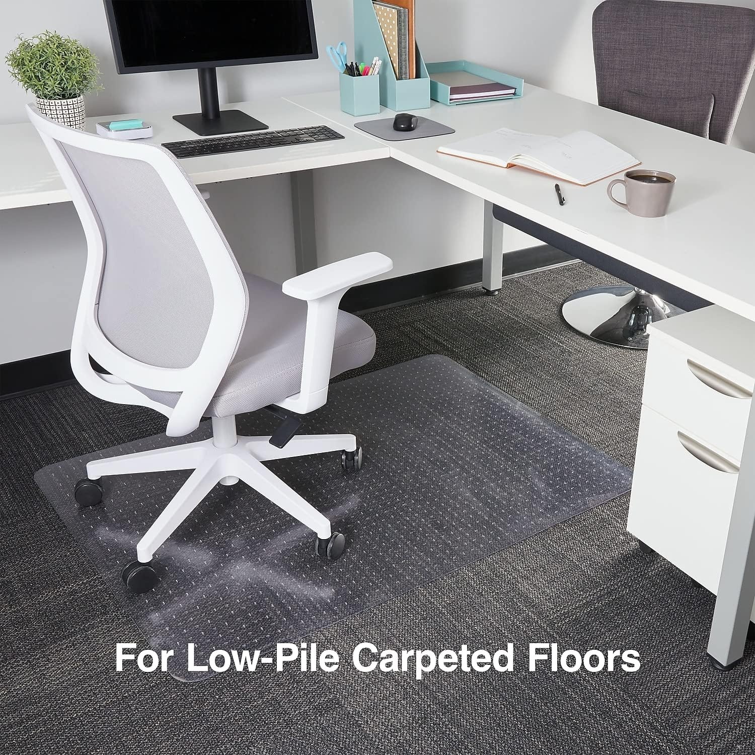 image:imageStaples Office Chair Mat Clear Floor Mats LowPile Carpets 60 x 46 Inch Smooth Glide36 x 48