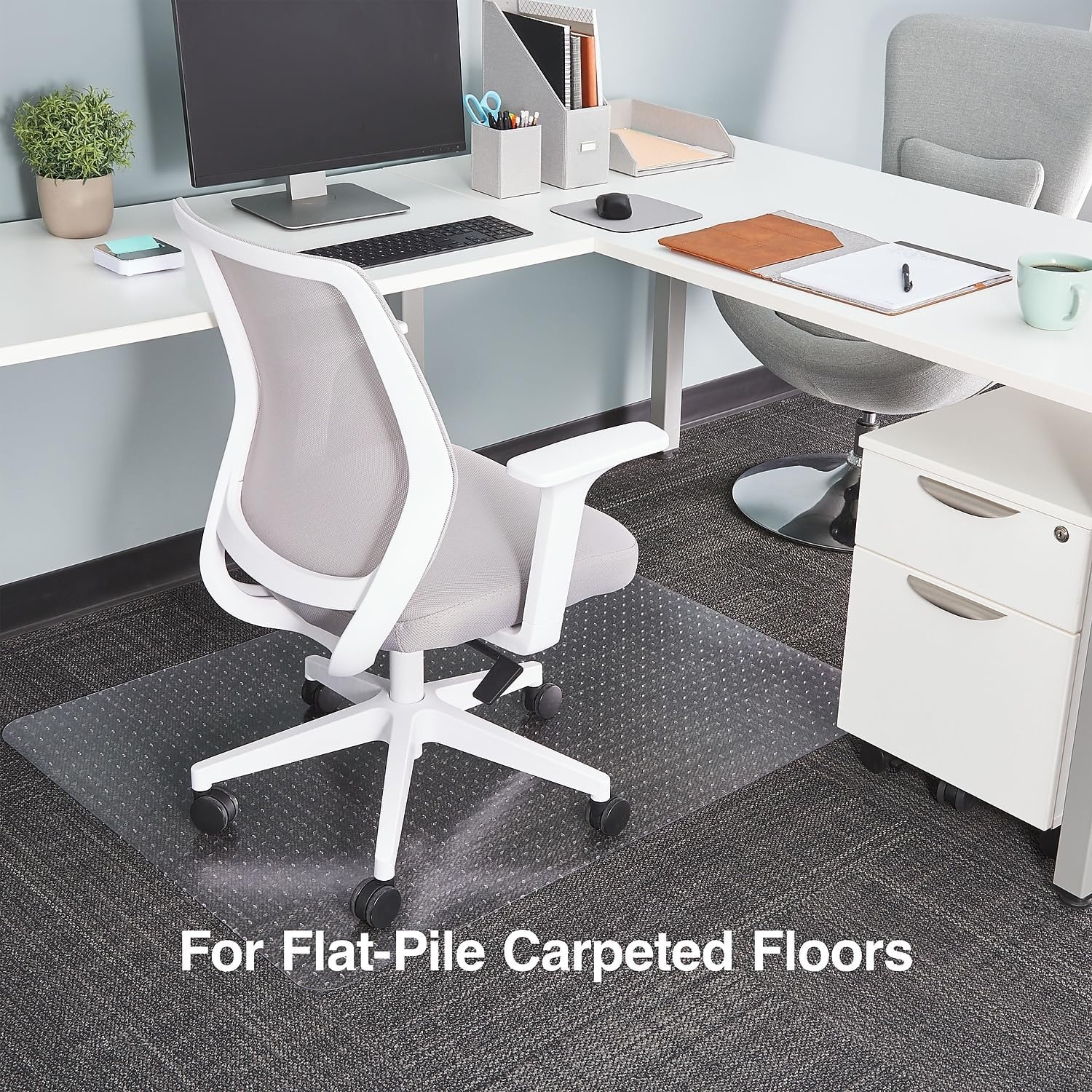 image:imageStaples Office Chair Mat Clear Floor Mats LowPile Carpets 60 x 46 Inch Smooth Glide36 x 48