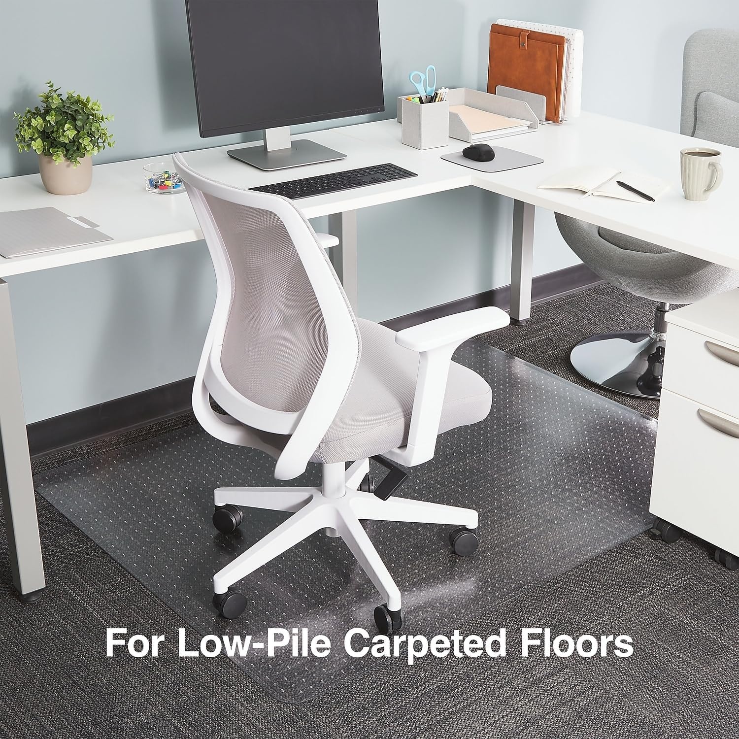 image:imageStaples Office Chair Mat Clear Floor Mats LowPile Carpets 60 x 46 Inch Smooth Glide46 x 60