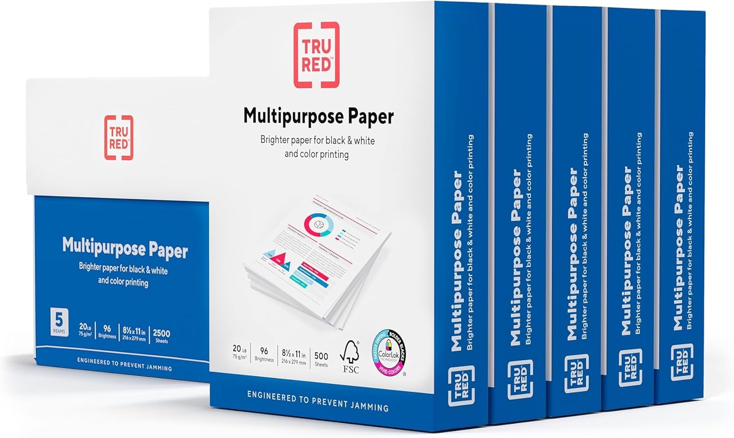 image:imageTRU RED Printer Paper 85 x 11 inch 20 lbs For Office School amp Home85 x 11