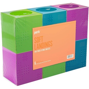 image:imagePerk UltraSoft Facial Tissues 2Ply Gentle amp Durable 95 Tissues per Box 6 Cube Pack White36 Count Pack of 1