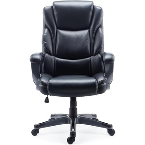 image:imageSTAPLES Sorina Bonded Leather Chair  Adjustable Office Chair with Plush Padding Provides Lumbar Arm and Head Support Perfect Desk Chair for The Modern OfficeBlack