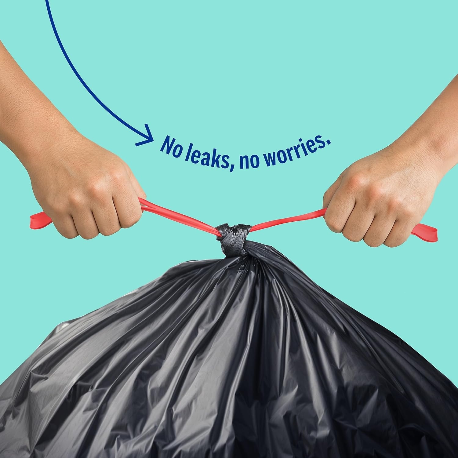 image:imagePERK Clear 10 Gallon Kitchen Trash Bag 24inch x 24inch High Density 036 mil 300 BagsBox33 Gallon