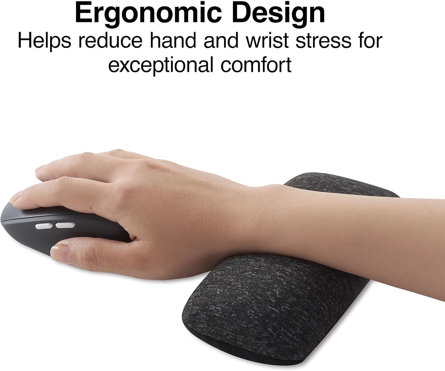 image:imageSTAPLES Beaded Keyboard Wrist Rest Ergonomic NonSlip Support Cushion for Comfortable Typing Durable BeadFilled Design for Office amp Computer Use Black