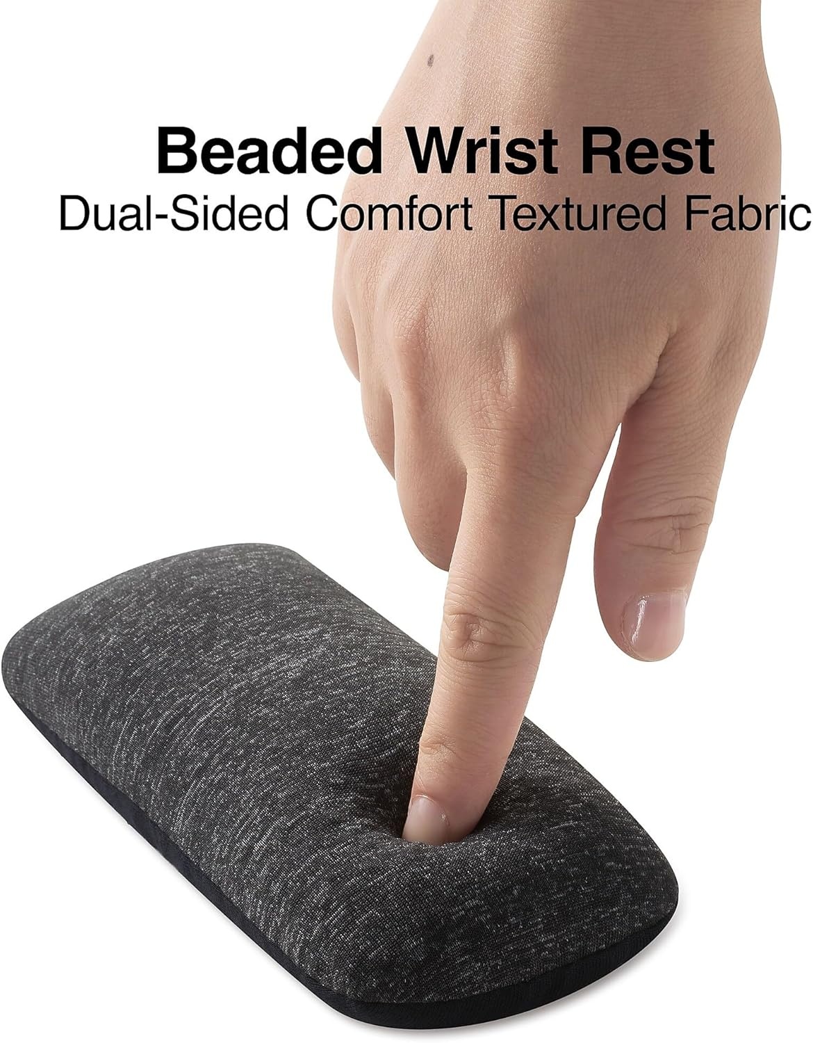 image:imageSTAPLES Beaded Keyboard Wrist Rest Ergonomic NonSlip Support Cushion for Comfortable Typing Durable BeadFilled Design for Office amp Computer Use Black