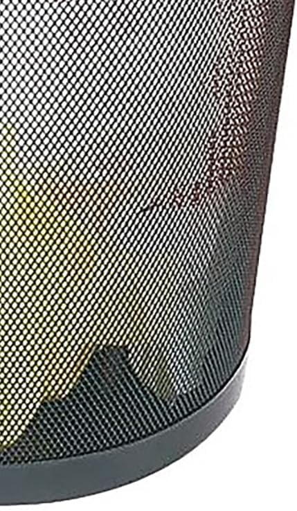 image:imageSTAPLES Indoor Black Trash Can Without Lid Steel Mesh 5 Gallon Capacity
