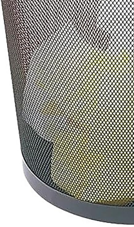 image:imageSTAPLES Indoor Black Trash Can Without Lid Steel Mesh 5 Gallon Capacity