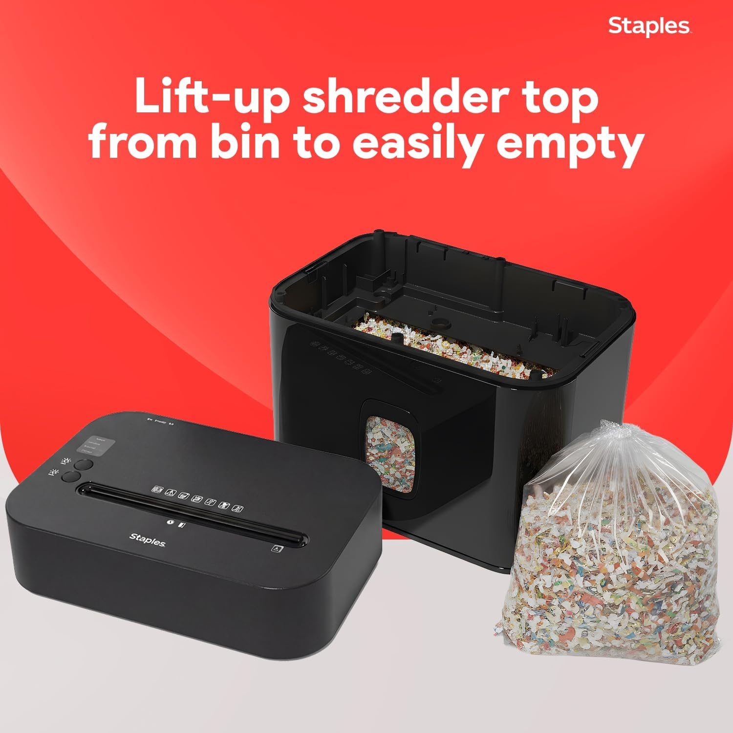 image:imageStaples 20Sheet MicroCut Paper Shredder HighSecurity Document amp Credit Card Shredding for Offices Black12 Sheet Wide