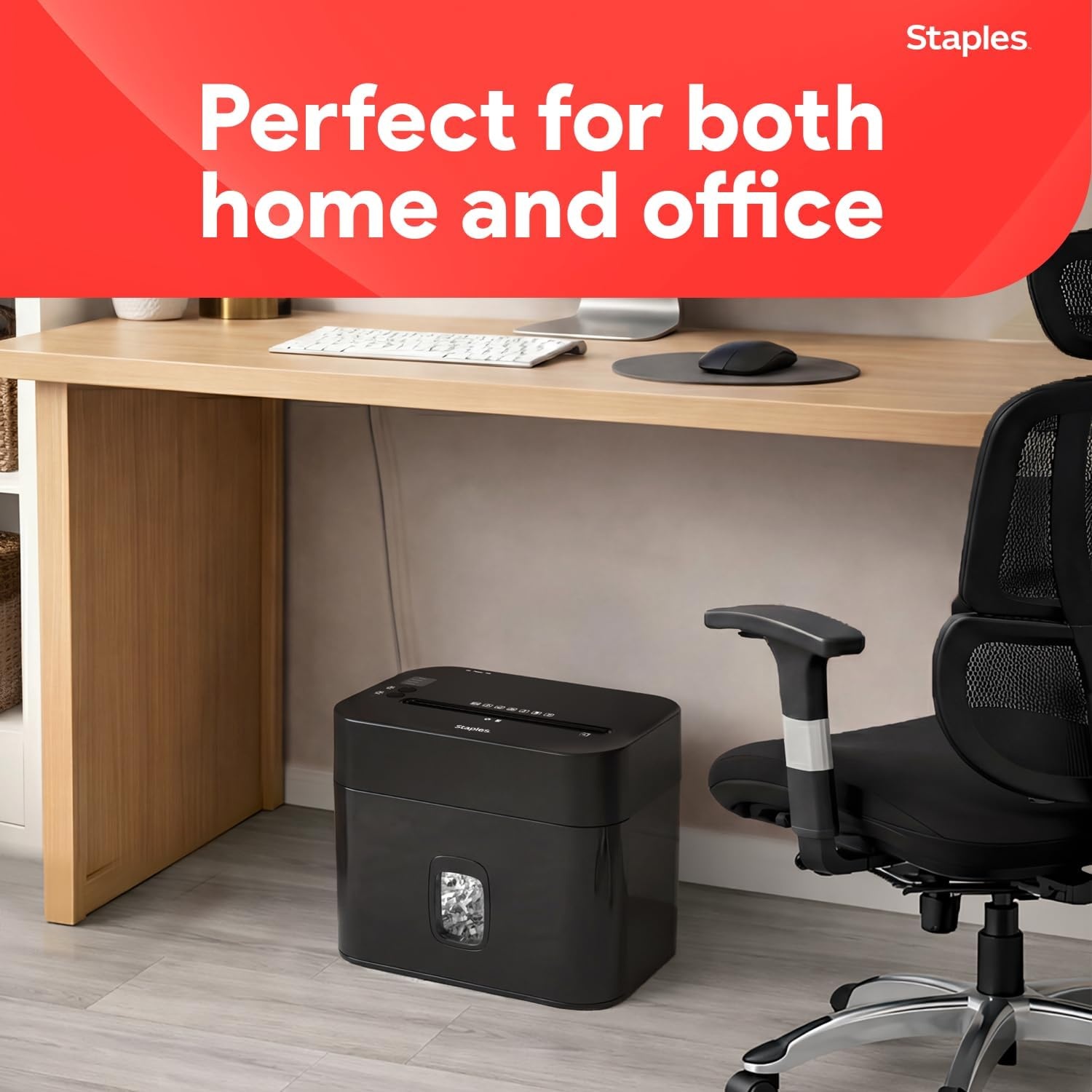 image:imageStaples 20Sheet MicroCut Paper Shredder HighSecurity Document amp Credit Card Shredding for Offices Black12 Sheet Wide