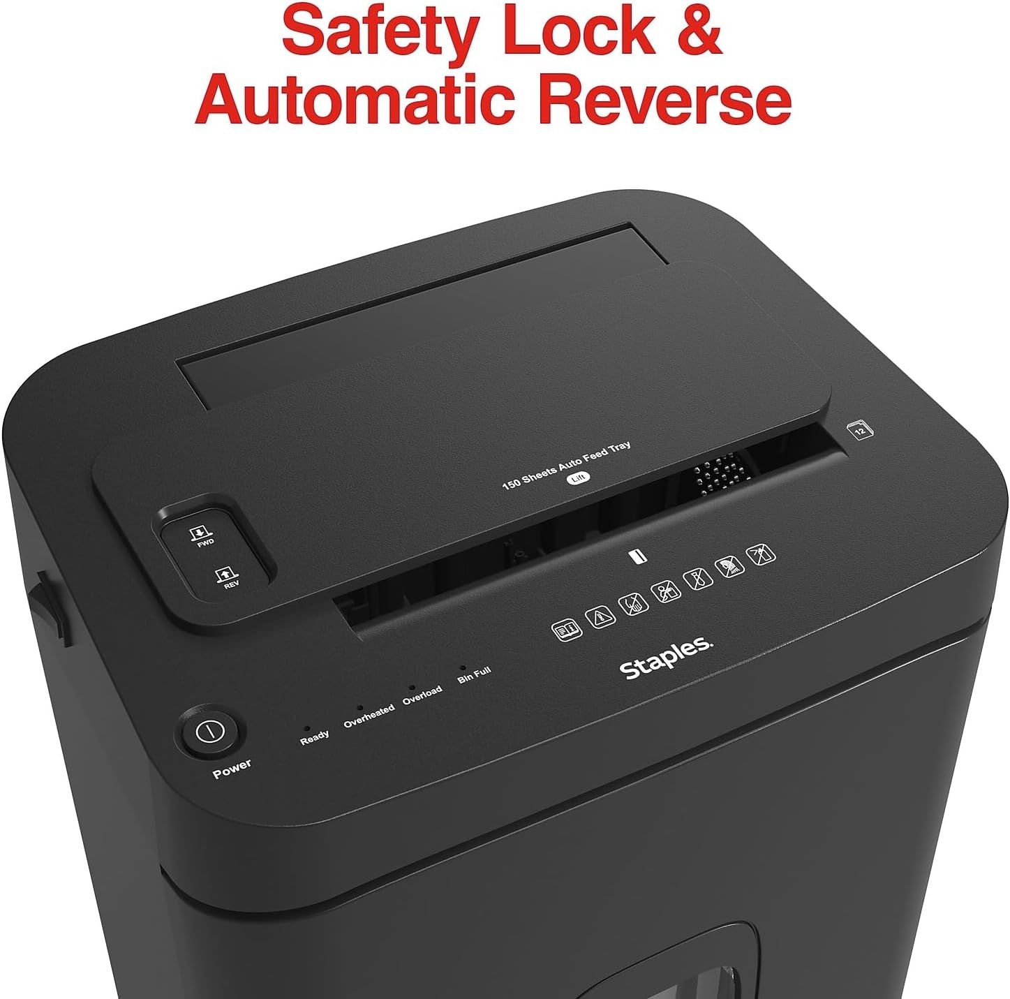 image:imageStaples 20Sheet MicroCut Paper Shredder HighSecurity Document amp Credit Card Shredding for Offices Black150 Sheet