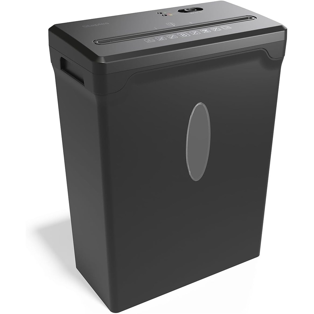 image:imageStaples 8Sheet CrossCut Paper Shredder AntiJam Shreds PaperCredit CardsStaples for Office amp Home Use with 36 Gallon Bin Black8 Sheet