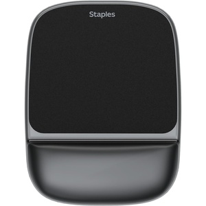 image:imageSTAPLES Mouse Pad with Gel Wrist Rest Ergonomic NonSlip Base Soft Wrist Support for Comfortable Typing amp Precise Mouse Control Black CrystalBlack