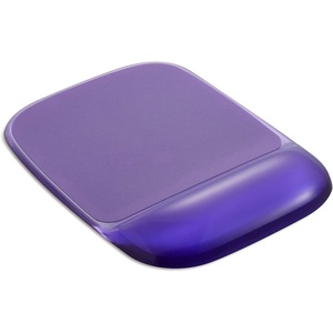 image:imageSTAPLES Mouse Pad with Gel Wrist Rest Ergonomic NonSlip Base Soft Wrist Support for Comfortable Typing amp Precise Mouse Control Black CrystalPurple