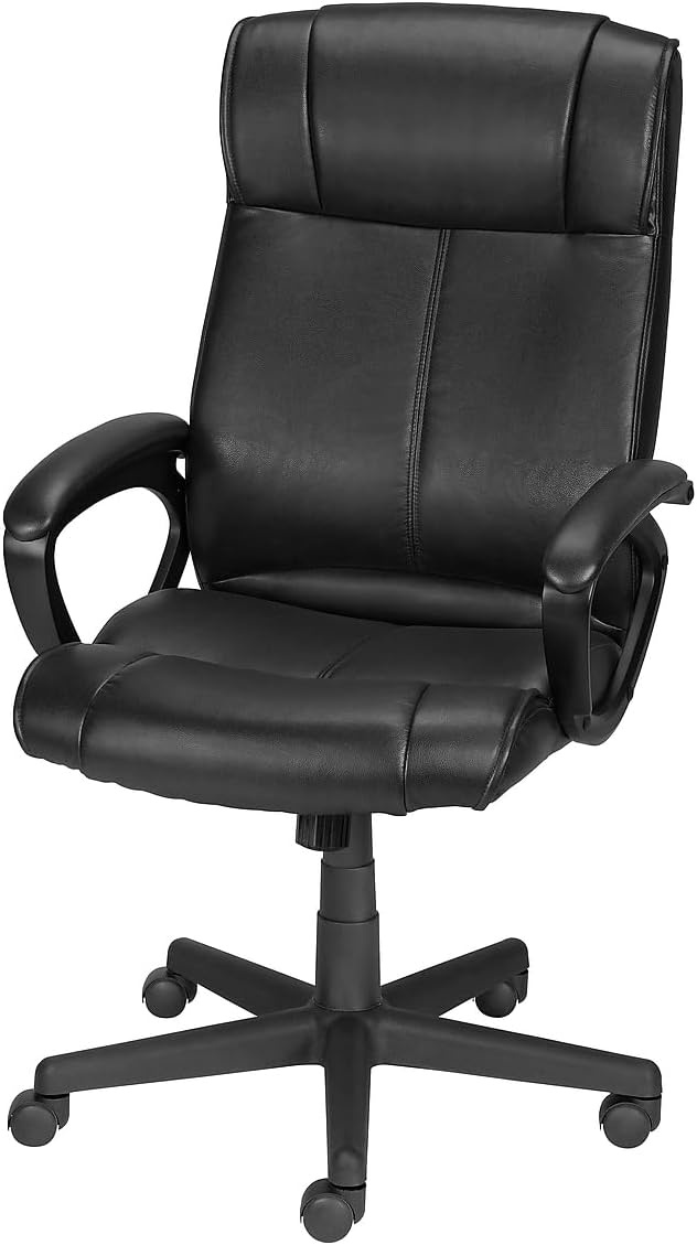 image:imageStaples Turcotte Luxura Faux Leather Computer and Desk Chair Black 2Pack