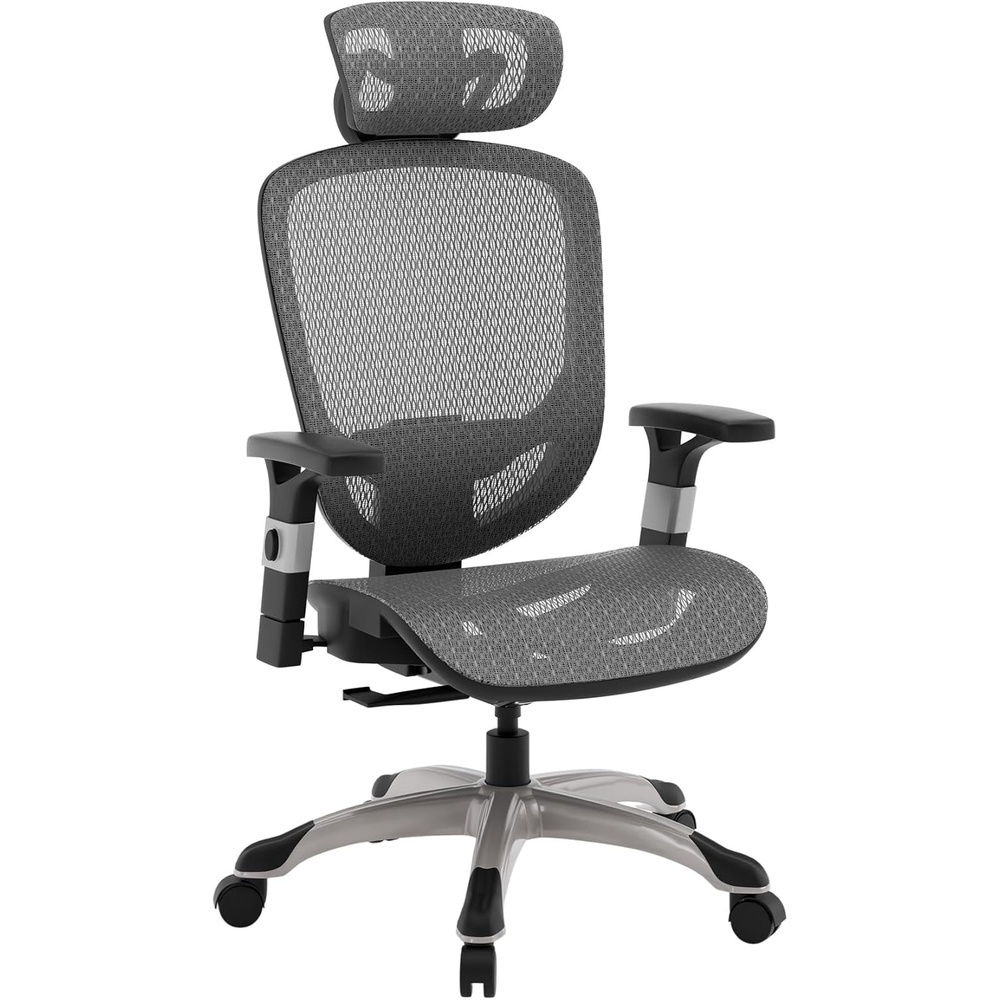 image:imageSTAPLES Ergonomic Task Chair Mesh Ergonomic Lumbar Support Swivel GrayGrey