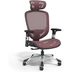 image:imageSTAPLES Ergonomic Task Chair Mesh Ergonomic Lumbar Support Swivel GrayMaroon