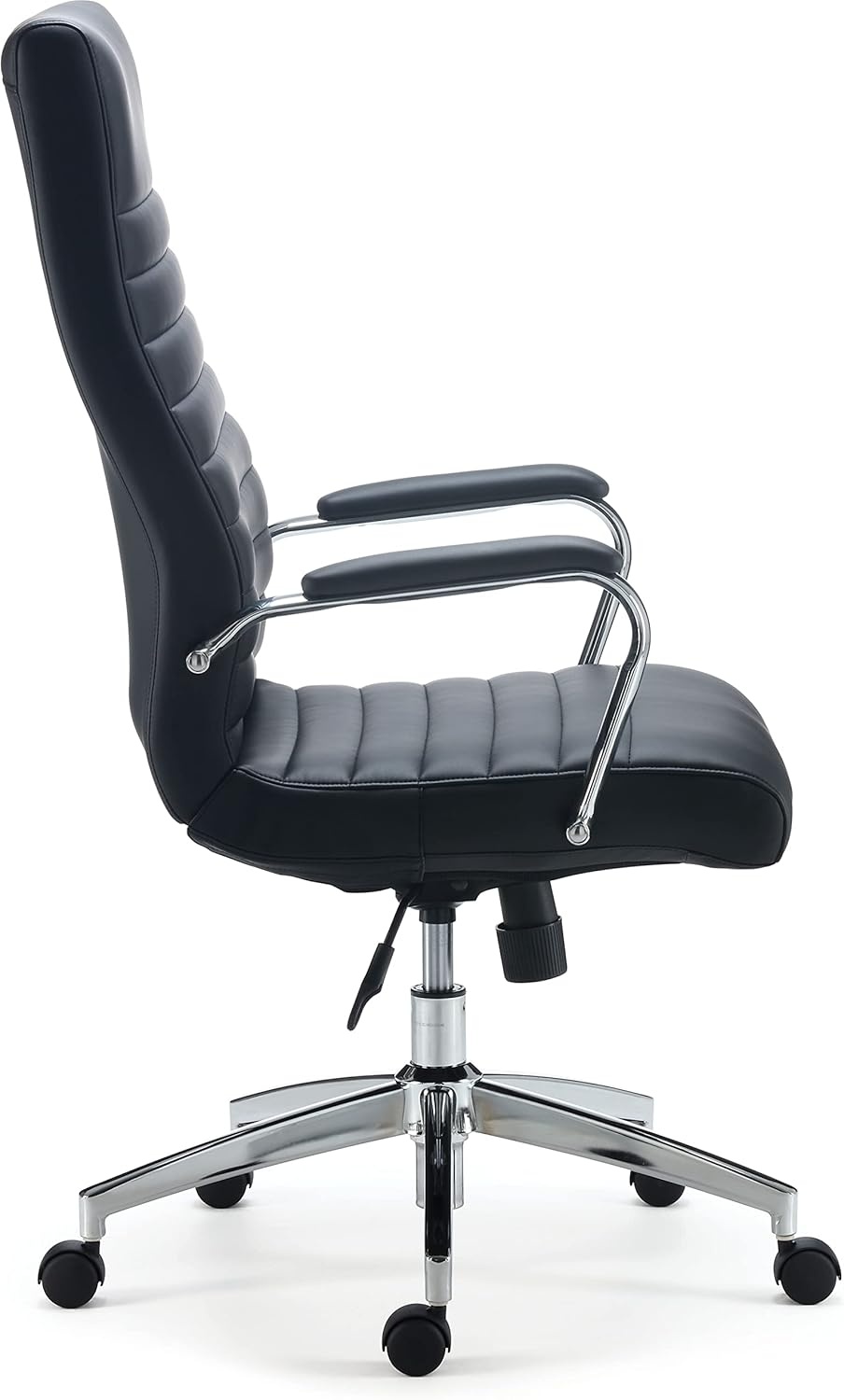 image:imageSTAPLES Bentura Ergonomic Manager amp Executive Office Chair High Back Swivel Adjustable Height Bonded Leather Black