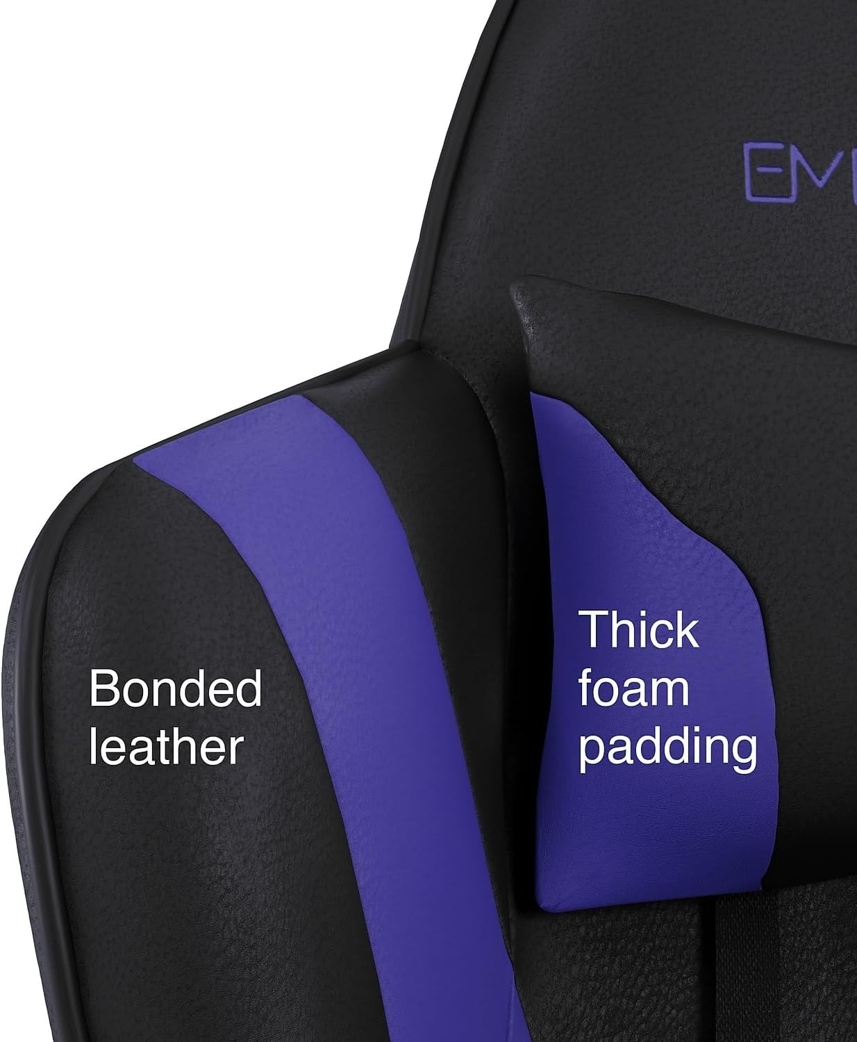 image:imageSTAPLES Emerge Vartan Gaming Chair Ergonomic Adjustable Height Swivel BlueBlue