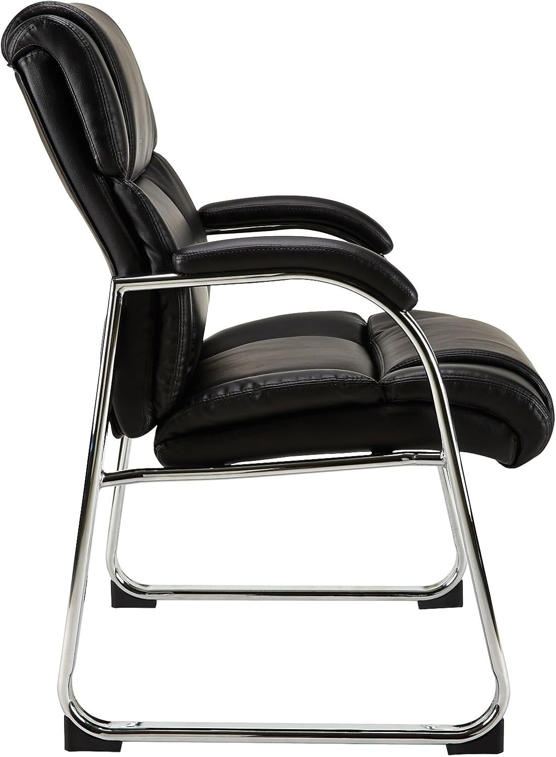 image:imageSTAPLES Guest amp Reception Chair Faux Leather Black 2Pack