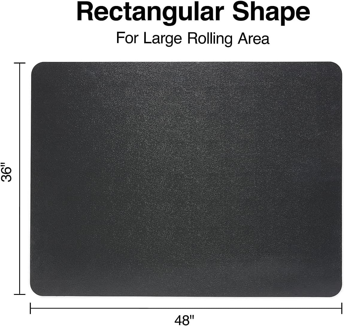 image:imageStaples 36Inch X 48Inch Wood Veneer Style Chair Mat for Hard Floors CherryBlack