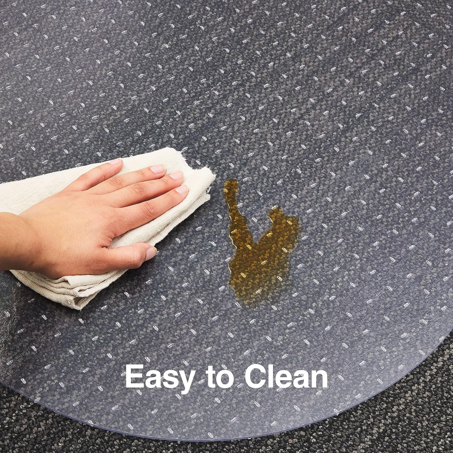 image:imageStaples Carpet Chair Mat MediumPile Clear 20237CC54 x 60