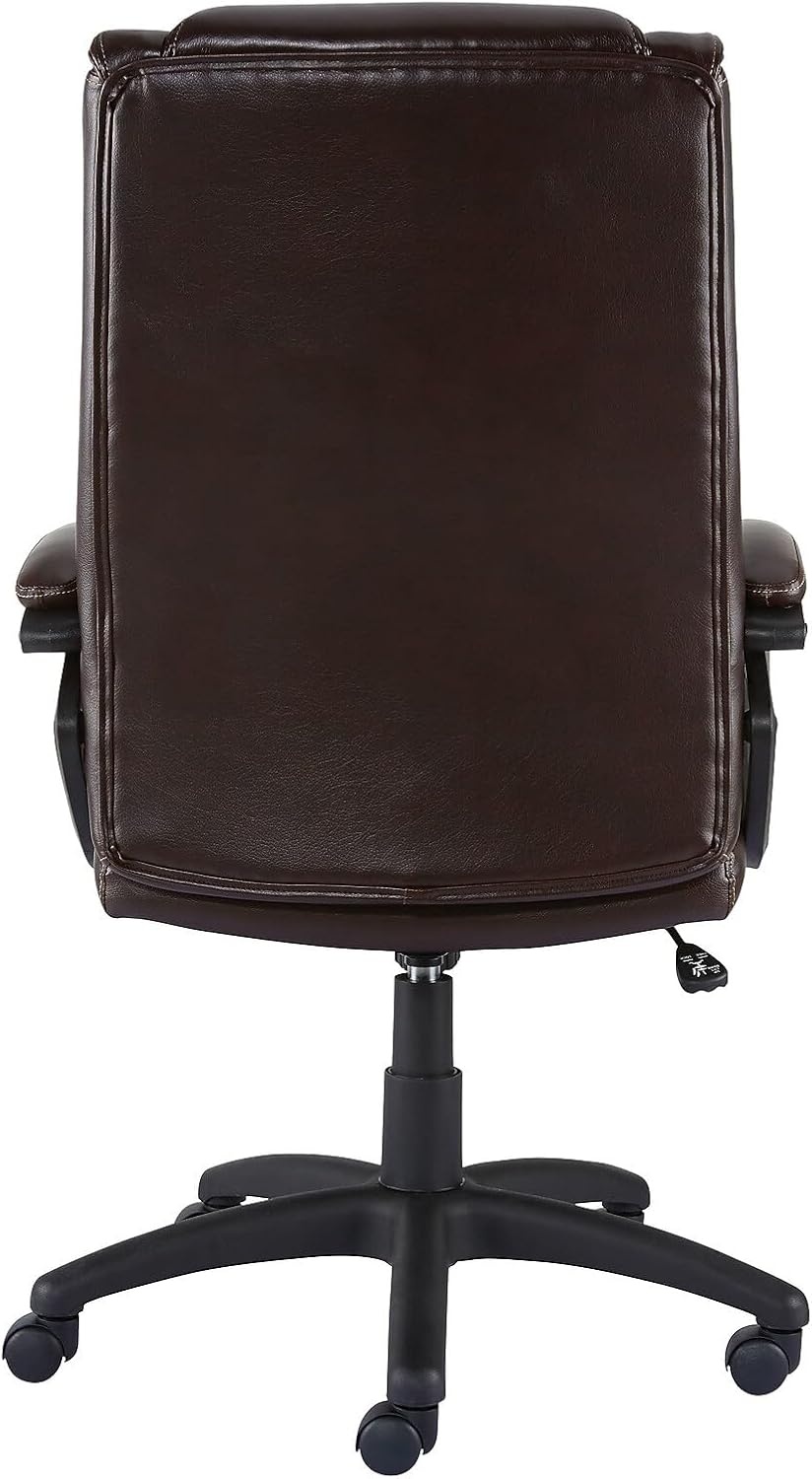 image:imageStaples Kelburne Luxura Faux Leather Computer and Desk Chair Brown 2Pack