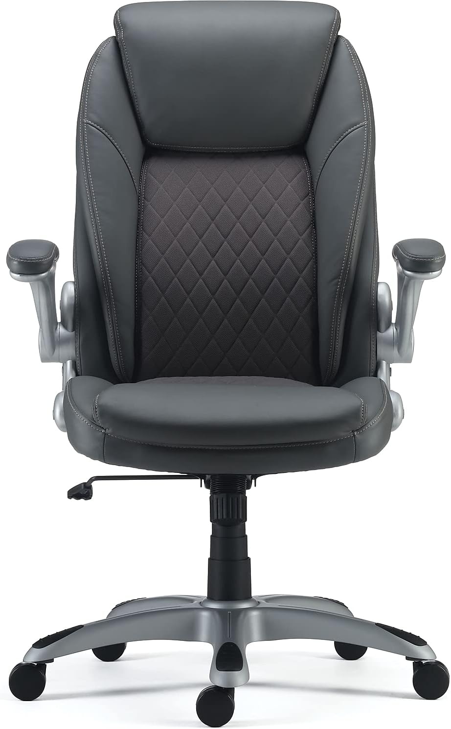 image:imageStaples Sorina Bonded Leather Chair Grey 2Pack