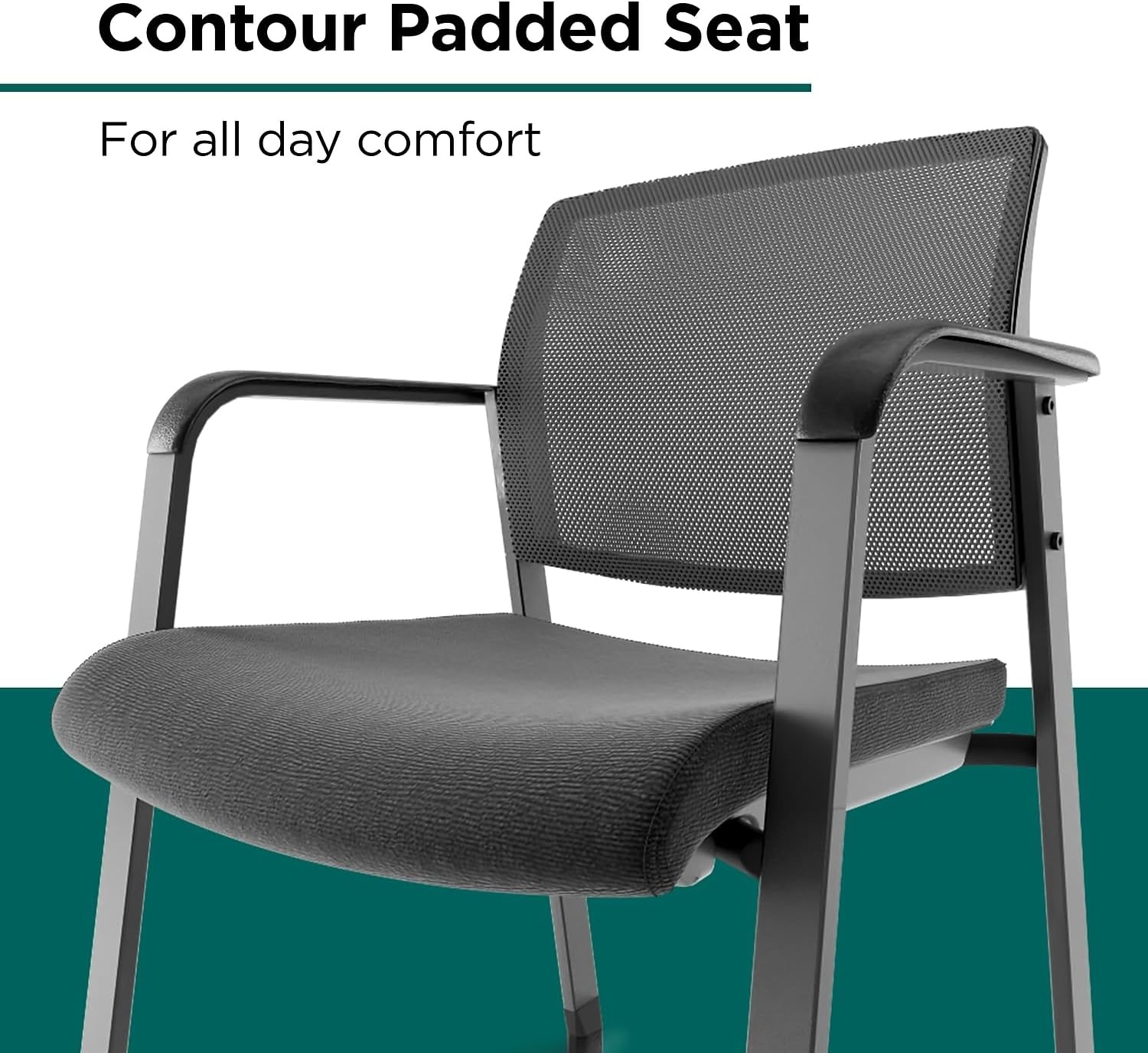 image:imageWorkplace 20 Guest amp Reception Chair Mesh Stackable BlackFabric