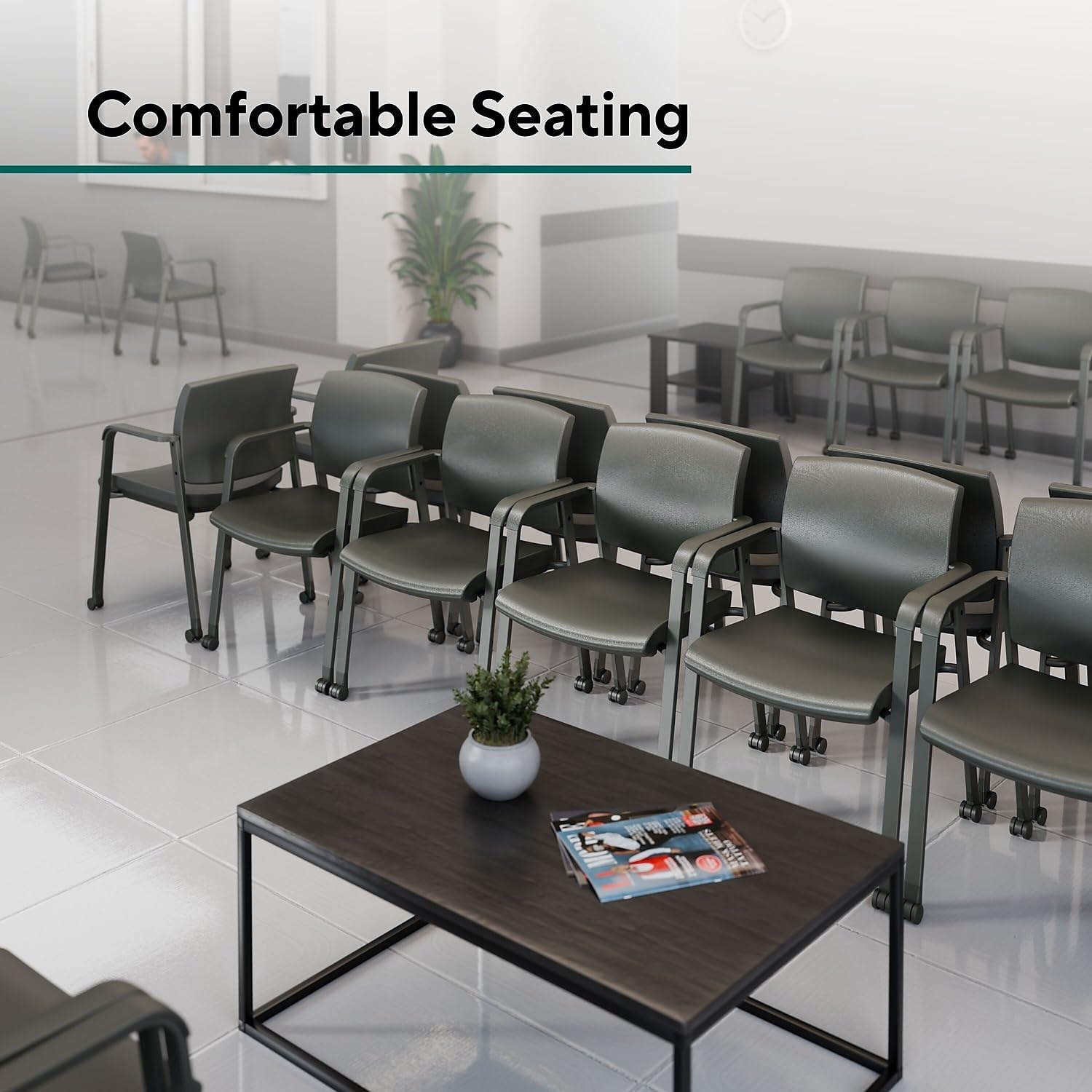 image:imageWorkplace 20 Guest amp Reception Chair Mesh Stackable BlackPoly