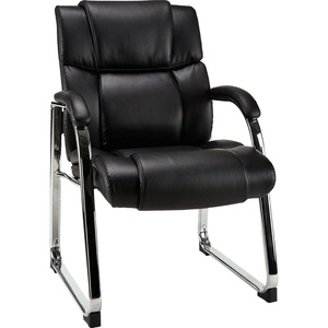 image:imageSTAPLES Guest amp Reception Chair Faux Leather Black 2Pack