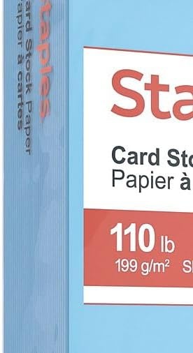 image:imageStaples Cardstock Paper 110 lbs 85Inch x 11Inch Ivory 250Pack For Office School amp HomeBlue