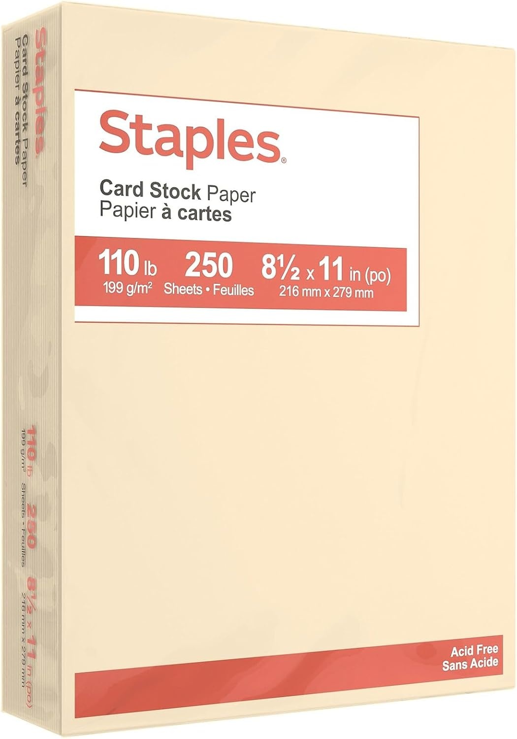 image:imageStaples Cardstock Paper 110 lbs 85Inch x 11Inch Ivory 250Pack For Office School amp HomeIvory