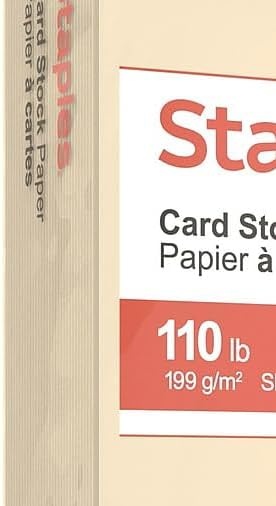 image:imageStaples Cardstock Paper 110 lbs 85Inch x 11Inch Ivory 250Pack For Office School amp HomeIvory